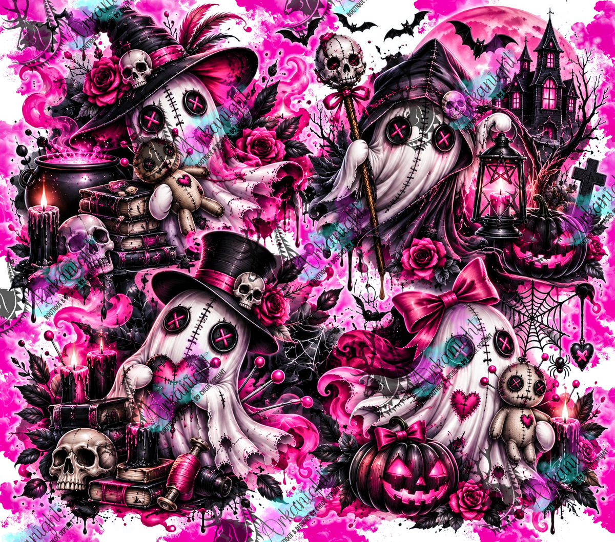 Numérique ♡Collection Halloween 2026 ♡ Fantôme Voodo Horrifique Rose
