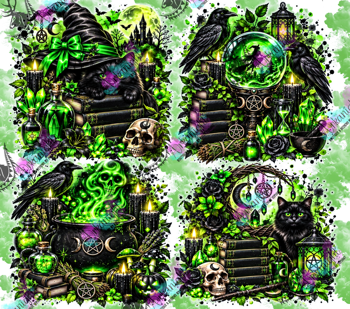 Numérique ♡Collection Halloween 2026 ♡ Witchy Vibe's Vert