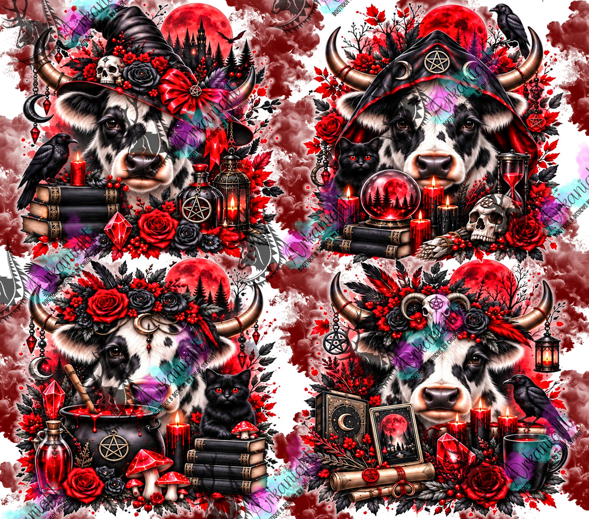 Numérique ♡Collection Halloween 2026 ♡ Vaches Highlands Rouge
