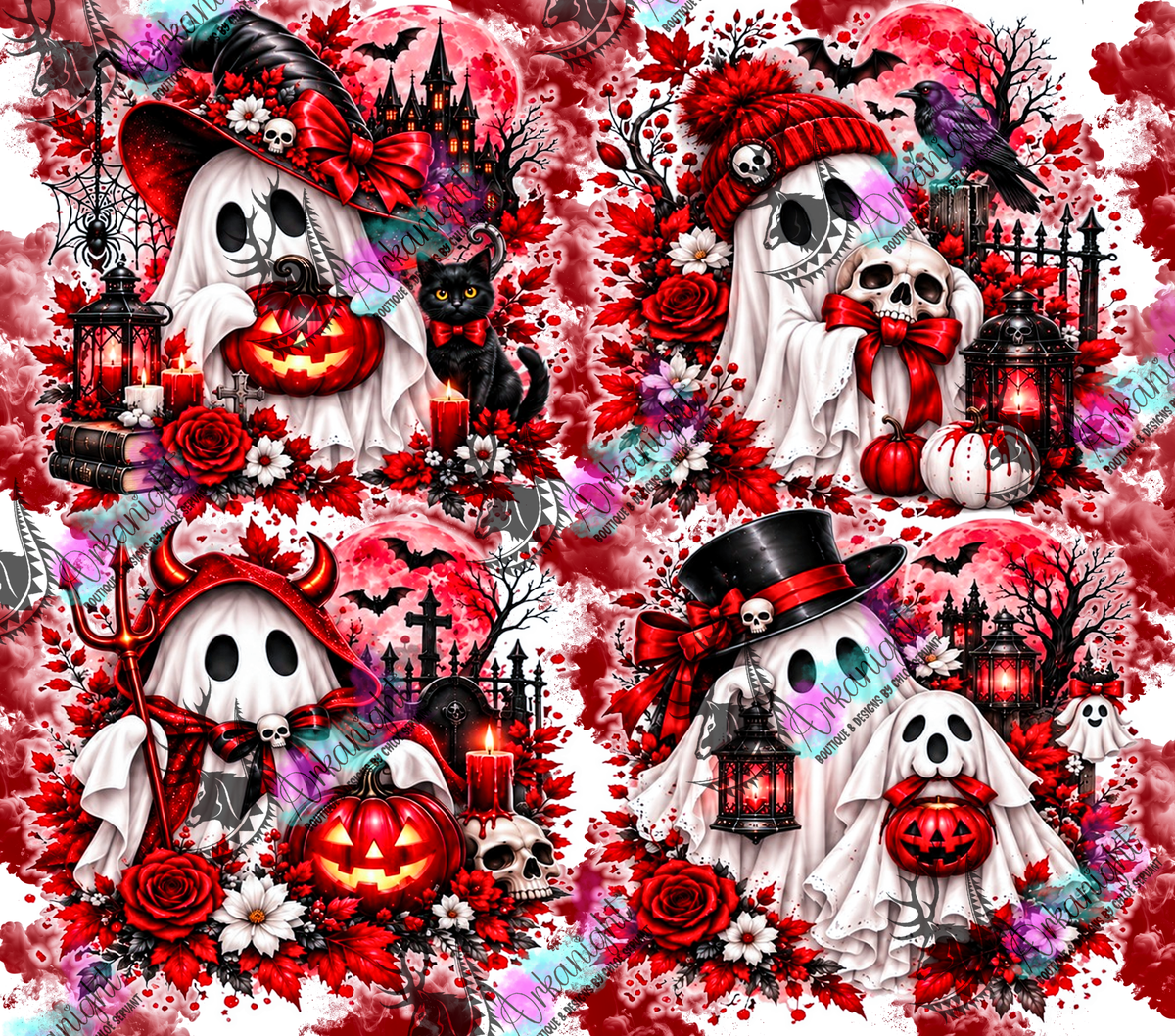 Numérique ♡Collection Halloween 2026 ♡ Fantôme Adorable Rouge