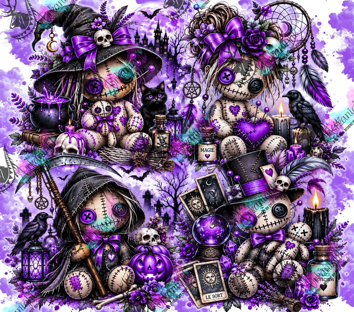 Numérique ♡Collection Halloween 2026 ♡ Voodo Poupée Horrifique Mauve