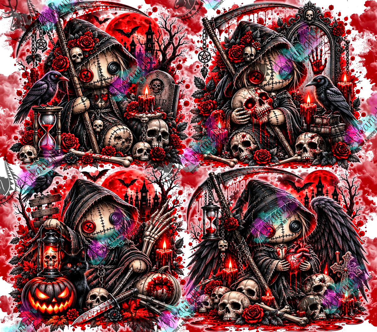 Numérique ♡Collection Halloween 2026 ♡ Voodo Faucheuse Horrifique Rouge