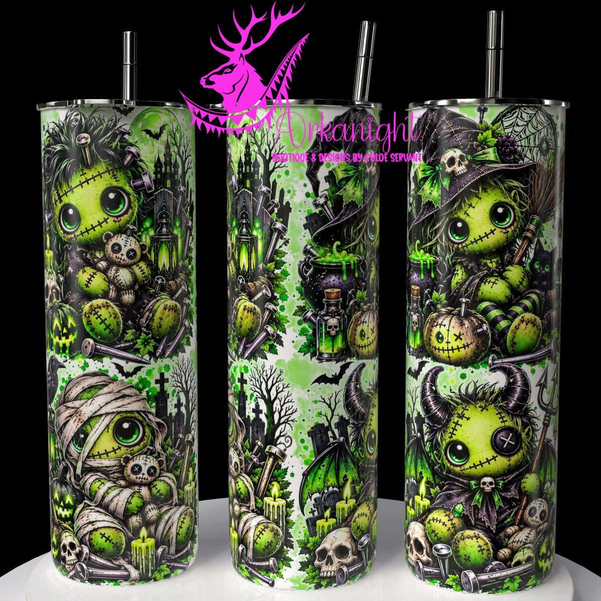 Gourde sur commande ♡ Collection Halloween 2026 ♡ Voodo Monstre Horrifique Vert
