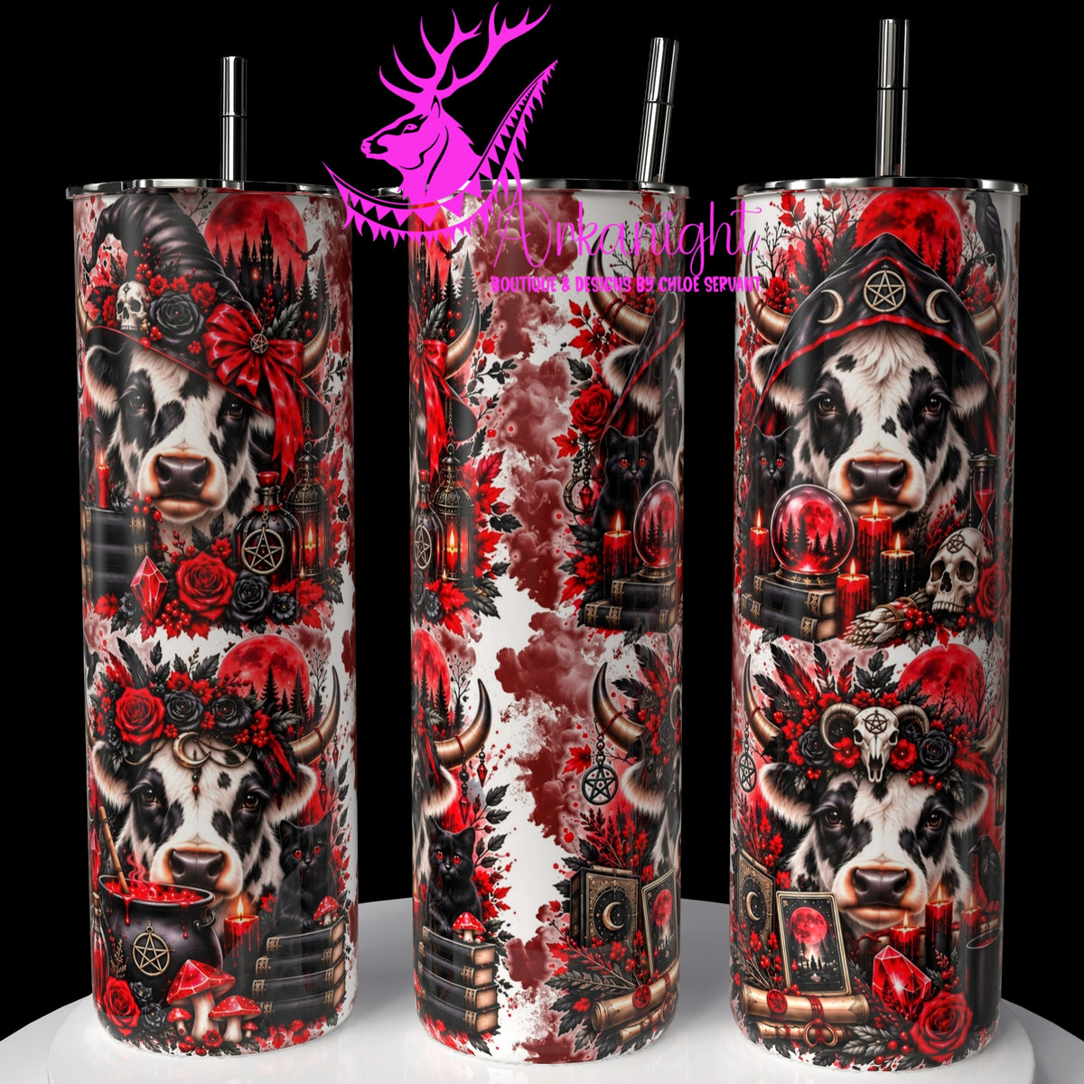 Gourde sur commande ♡ Collection Halloween 2026 ♡ Vache Highland rouge