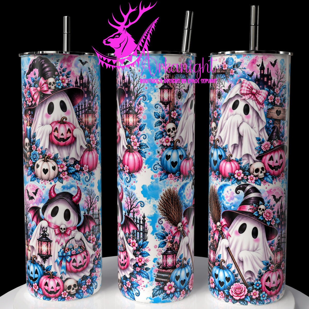 Numérique ♡Collection Halloween 2026 ♡ Fantôme Adorable Bleu & Rose