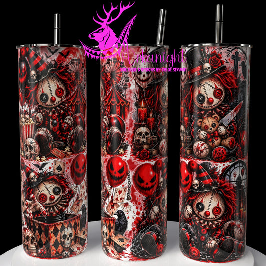 Numérique ♡Collection Halloween 2026 ♡ Voodo Clown Horrifique Rouge
