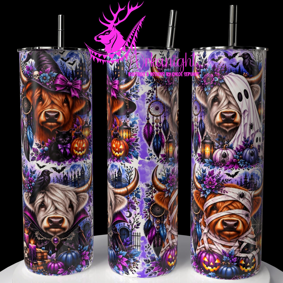 Gourde sur commande ♡ Collection Halloween 2026 ♡ Vached Highland Mauve