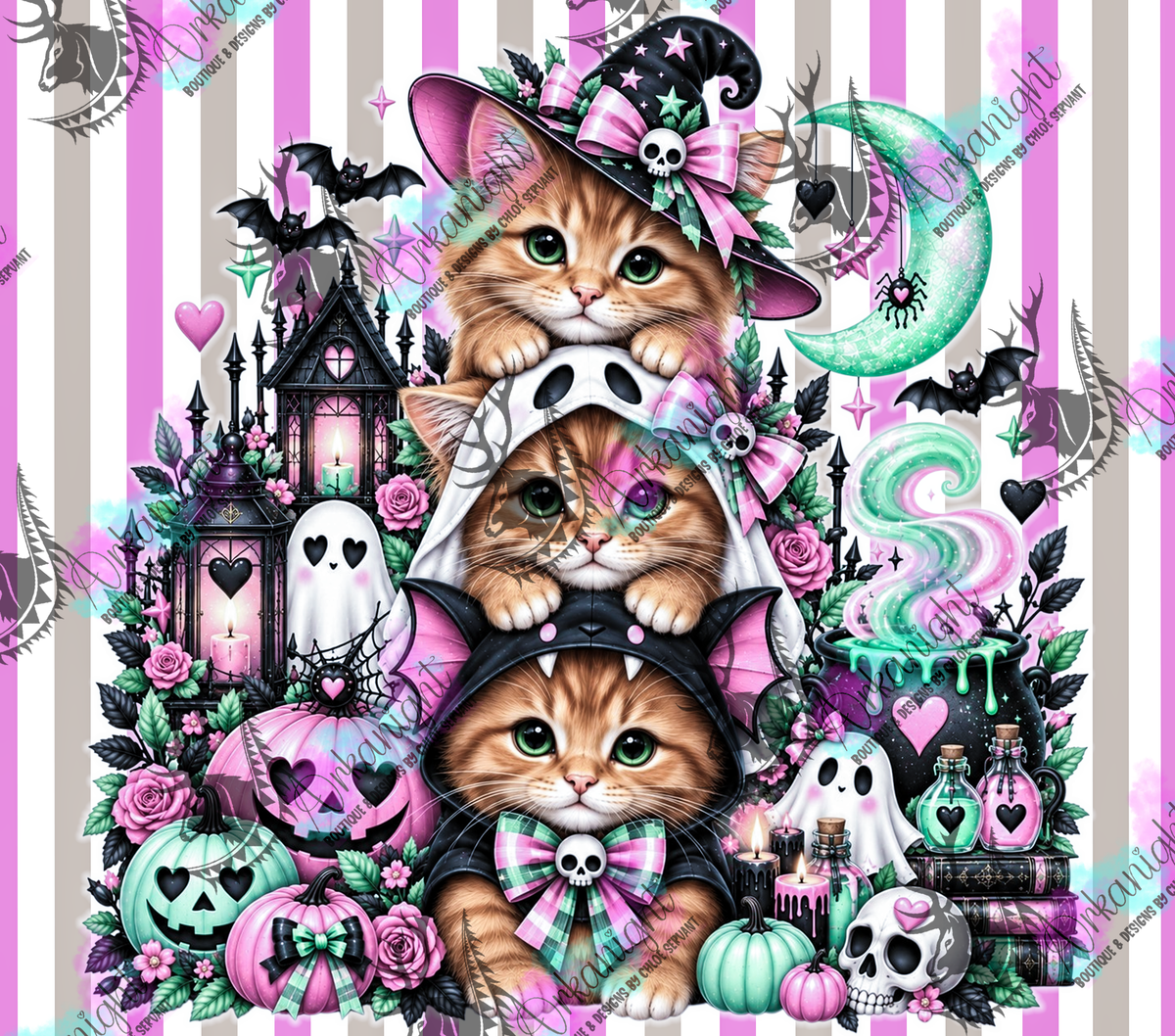 Numérique ♡Collection Halloween 2026 ♡ Trio d'animaux ♡ Chat Roux