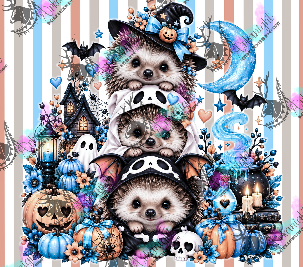 Numérique ♡Collection Halloween 2026 ♡ Trio d'animaux ♡ Hérissons