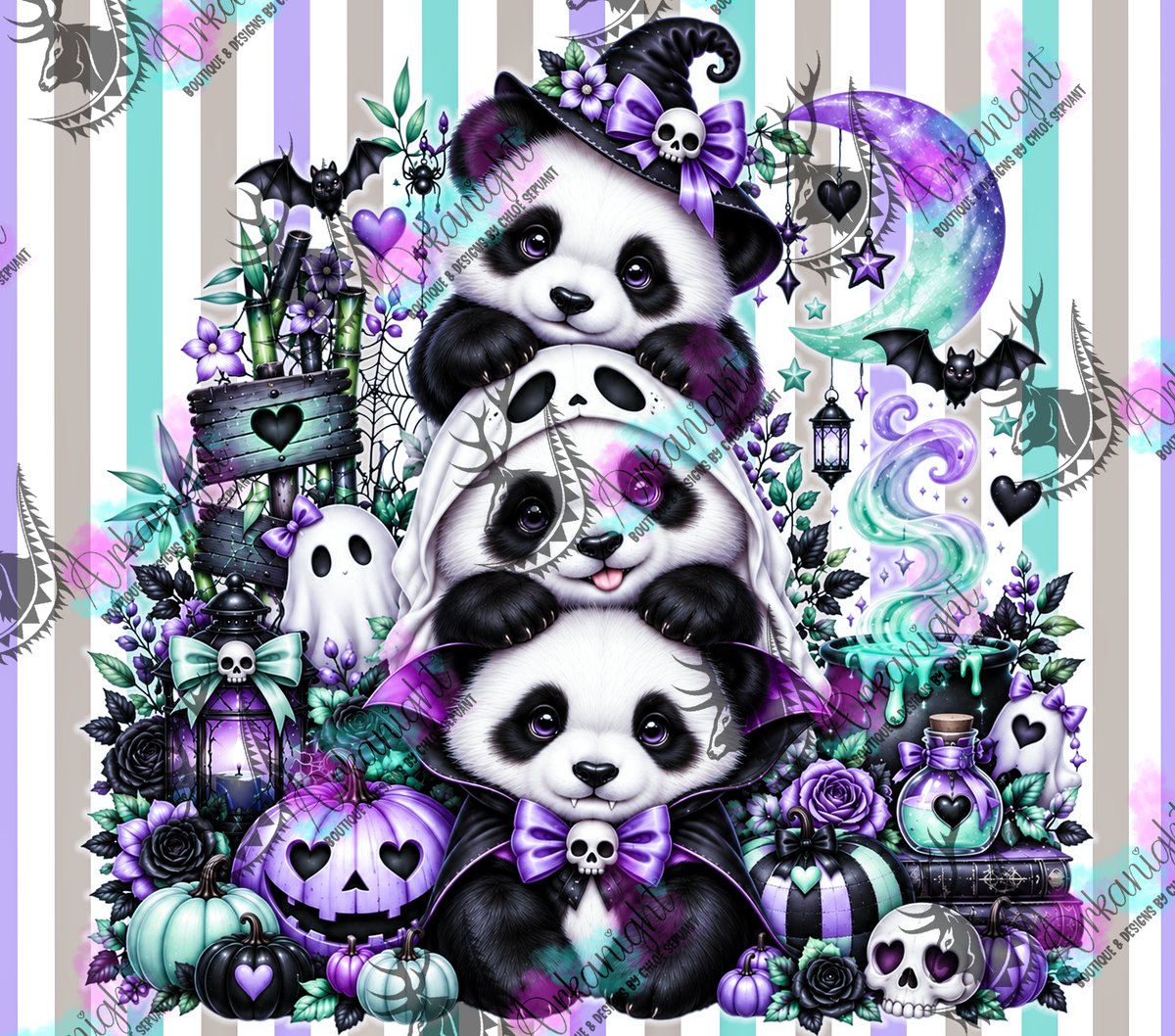 Numérique ♡Collection Halloween 2026 ♡ Trio d'animaux ♡ Panda