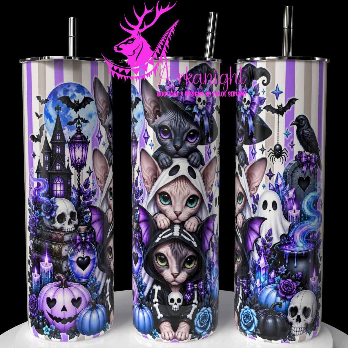 Numérique ♡Collection Halloween 2026 ♡ Trio d'animaux ♡ Chat Sphynx