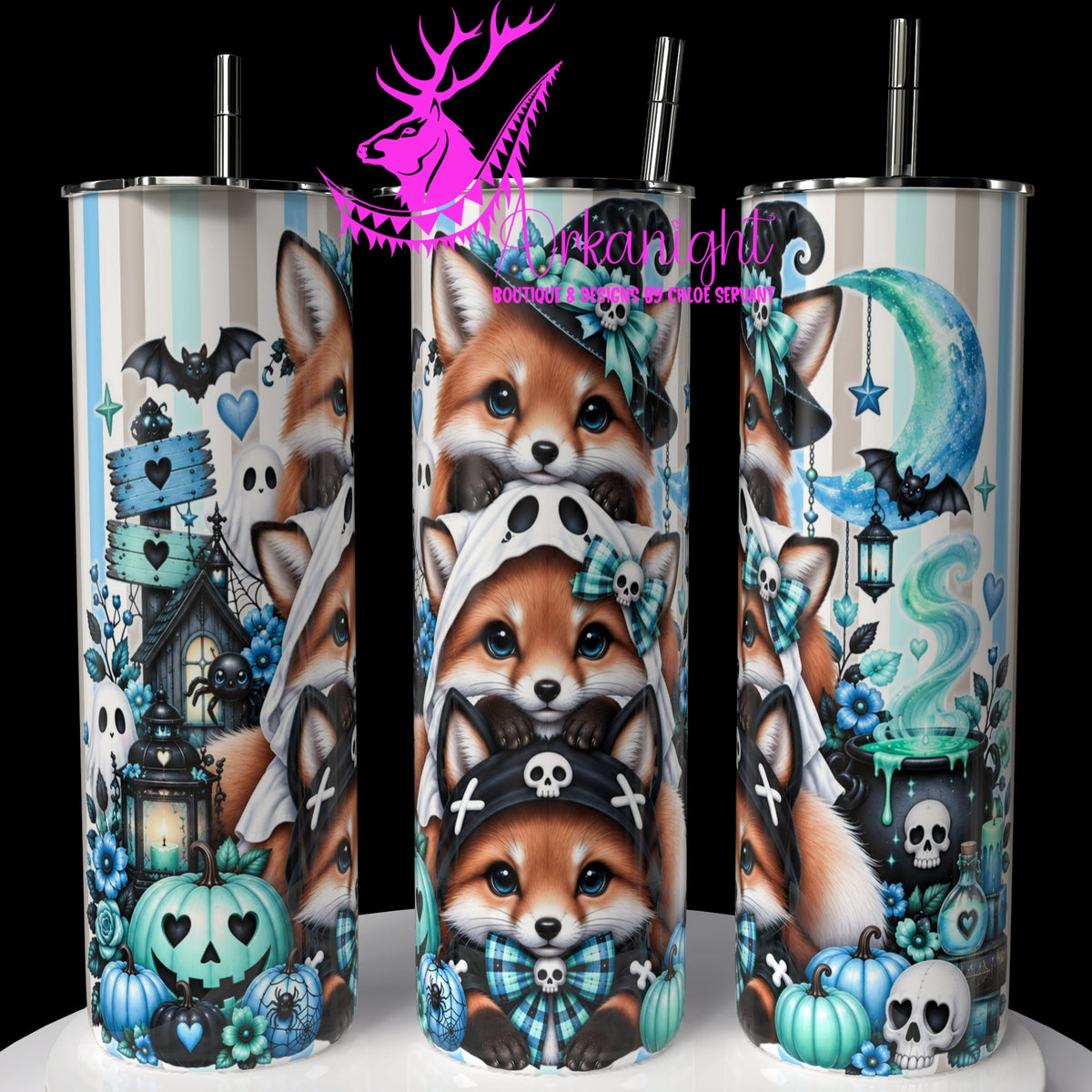 Gourde sur commande ♡ Collection   Halloween 2026 ♡ Trio D'animaux ♡ Renard
