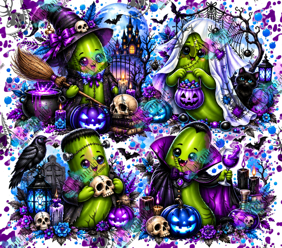 Numérique ♡Collection Halloween 2026 ♡ Cornichons ♡ Mauve & Bleu