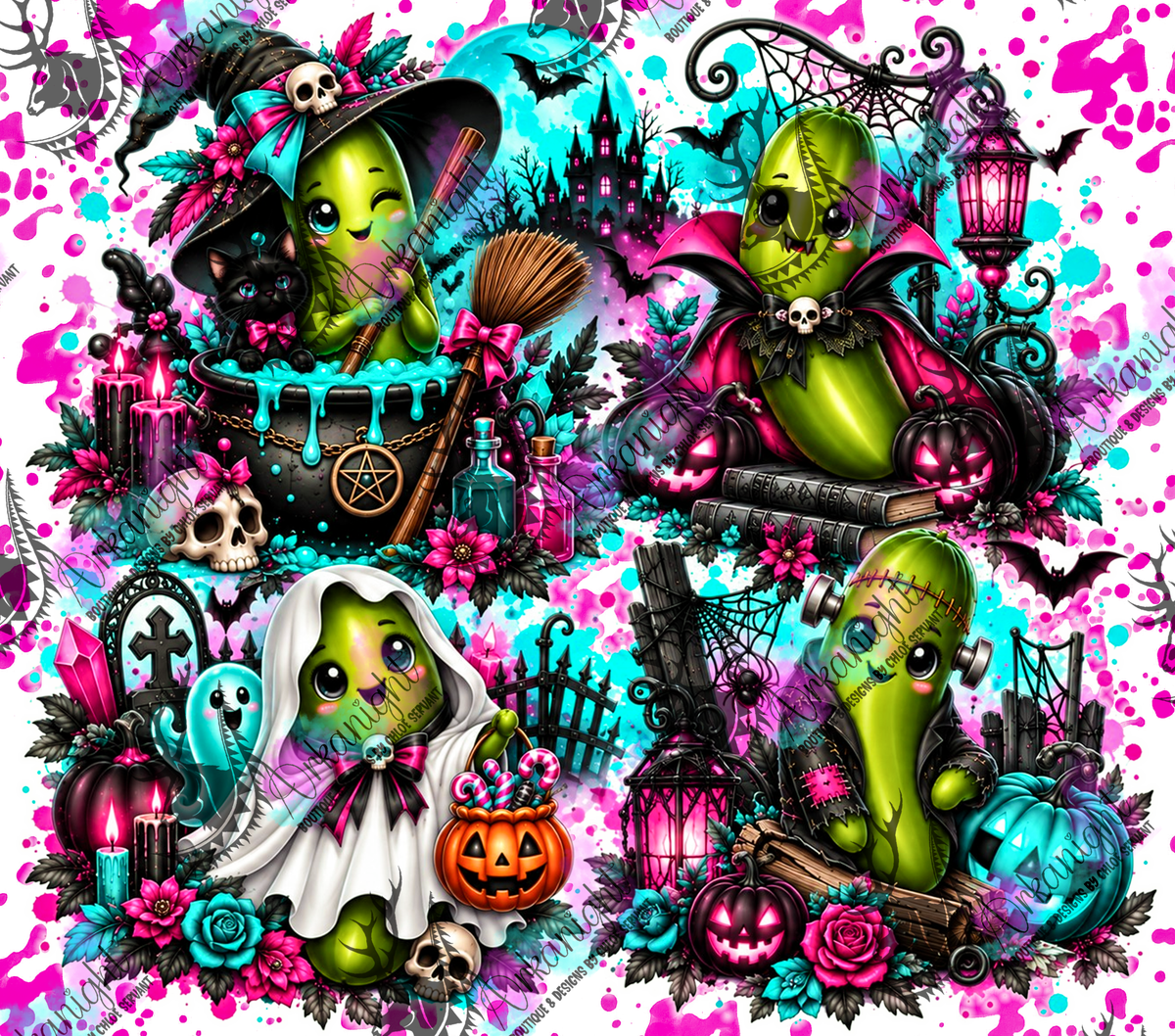 Numérique ♡Collection Halloween 2026 ♡ Cornichons ♡ Turquoise & Rose