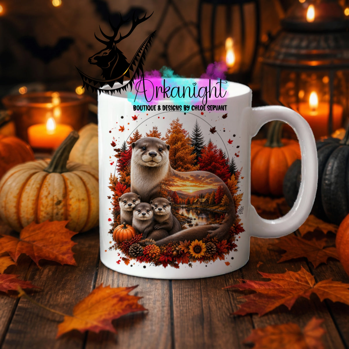 Tasse en céramique sur commande - Collection Automne 2026 ♡ Double Exposition ♡ Loutre & Petits