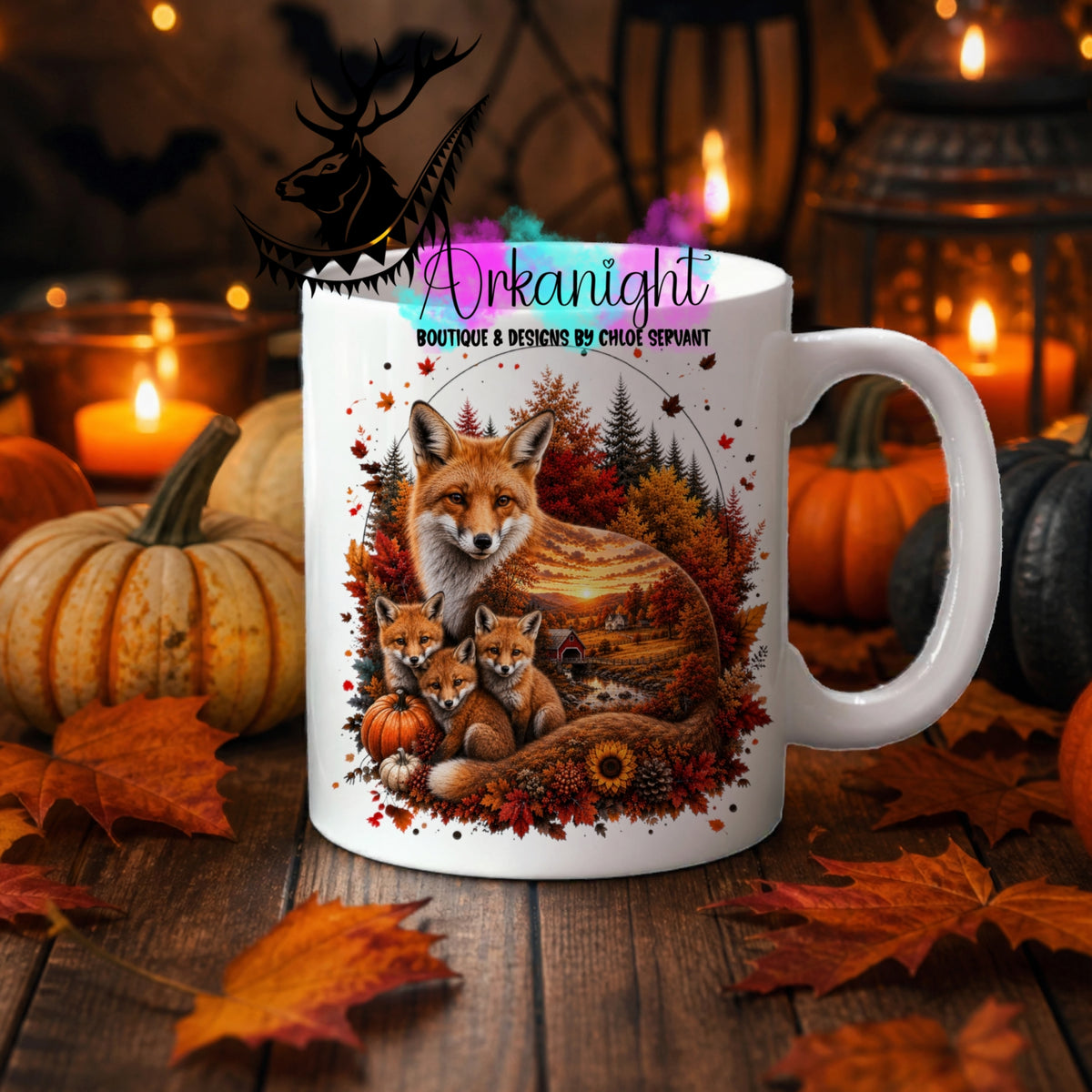 Tasse en céramique sur commande - Collection Automne 2026 ♡ Double Exposition ♡ Renard