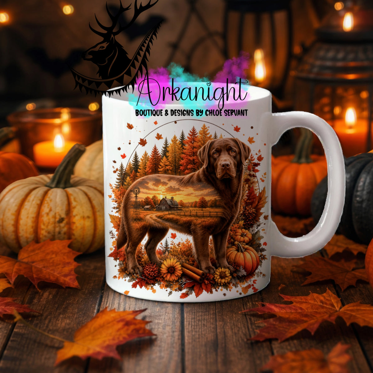 Numérique - Tasse en céramique - Collection Automne 2026 ♡ Double Exposition ♡ Labrador Brun