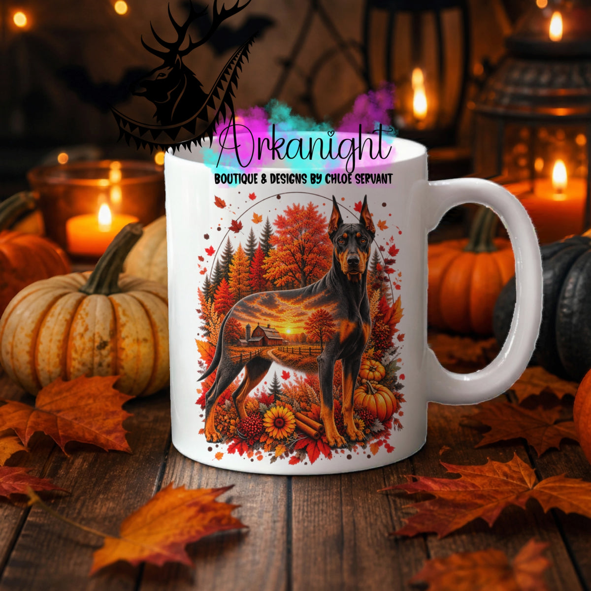 Numérique - Tasse en céramique - Collection Automne 2026 ♡ Double Exposition ♡ Doberman
