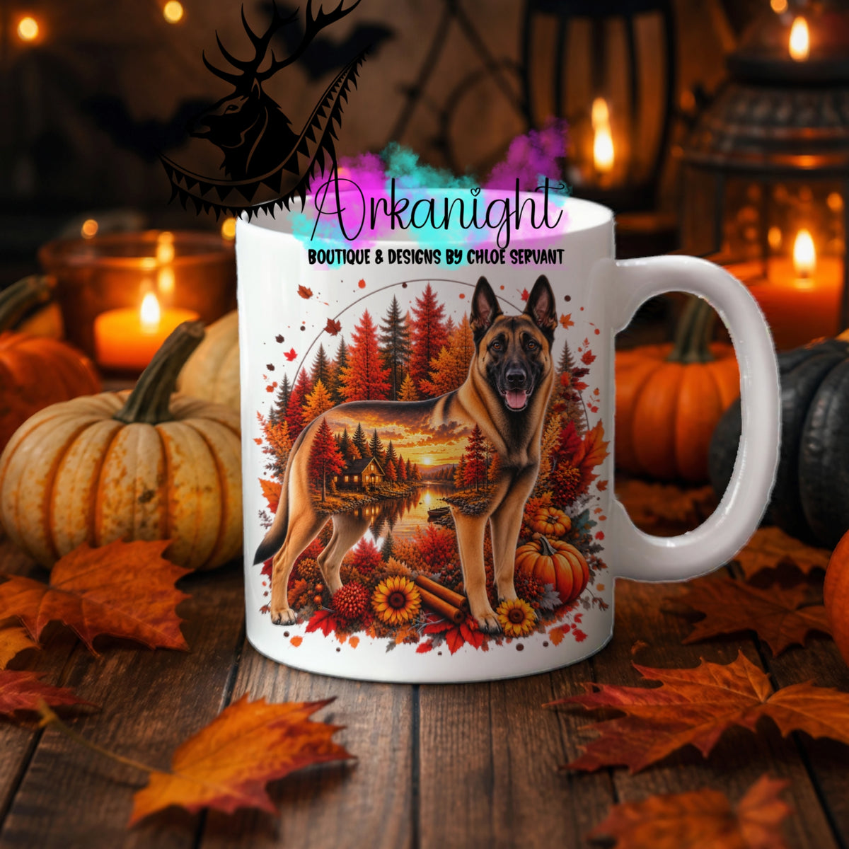 Tasse en céramique sur commande - Collection Automne 2026 ♡ Double Exposition ♡ Malinois