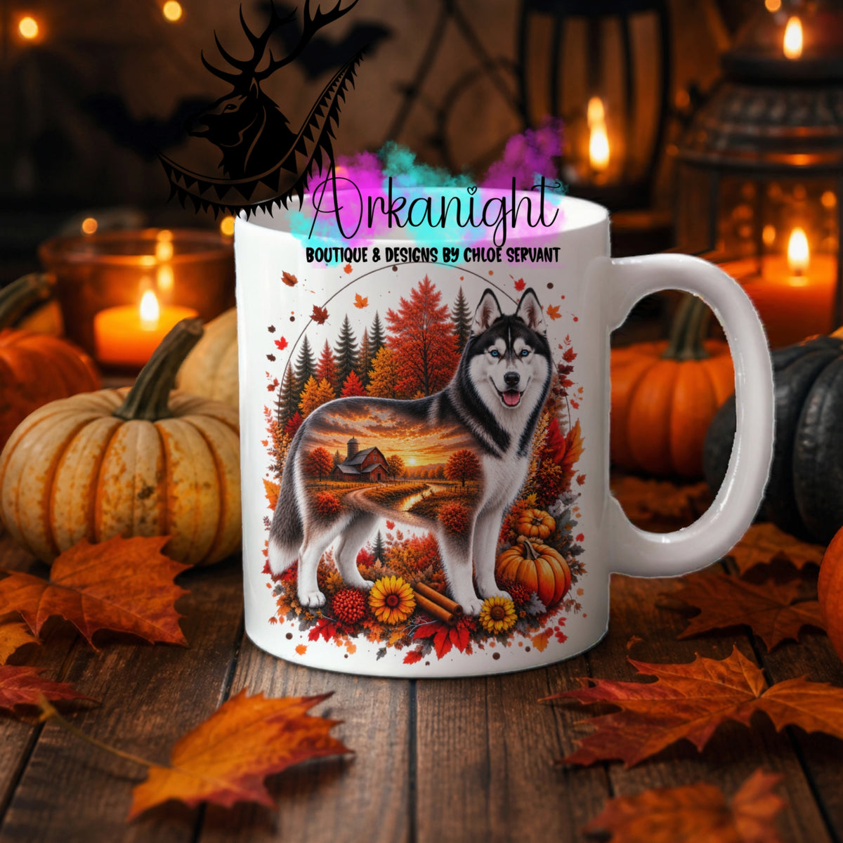 Tasse en céramique sur commande - Collection Automne 2026 ♡ Double Exposition ♡ Husky