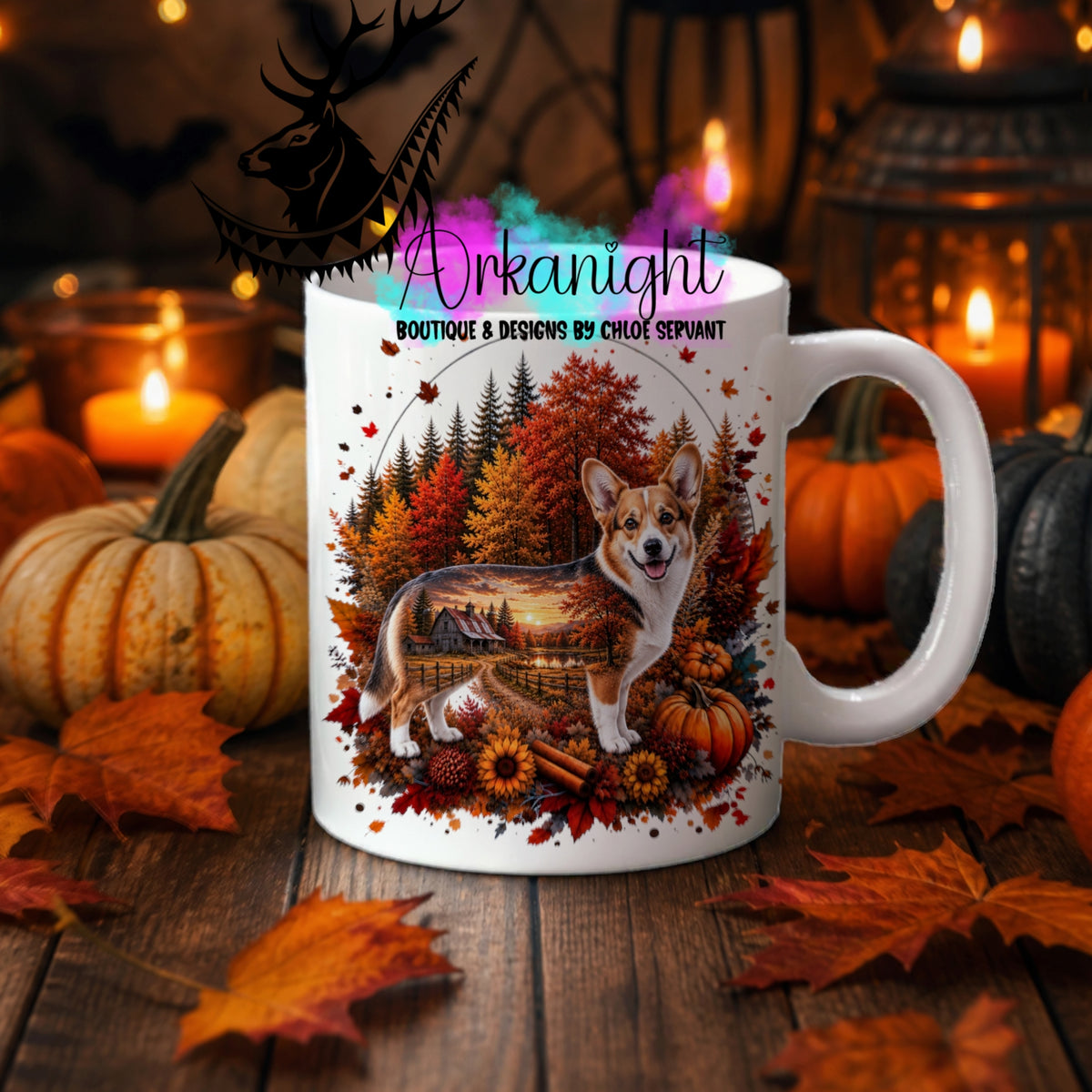 Numérique - Tasse en céramique - Collection Automne 2026 ♡ Double Exposition ♡ Corgi