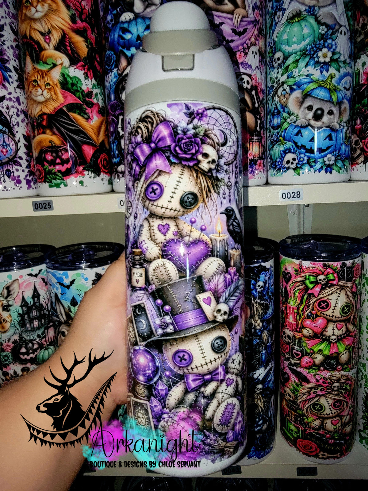 Owala DUPE 24 oz sur commande - Collection Halloween 2026 - Voodo Doll Mauve