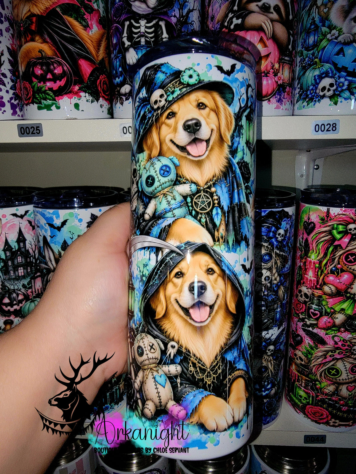 Gourde sur commande ♡ Collection   Halloween 2026 ♡ Chiens ♡ Golden Retriever