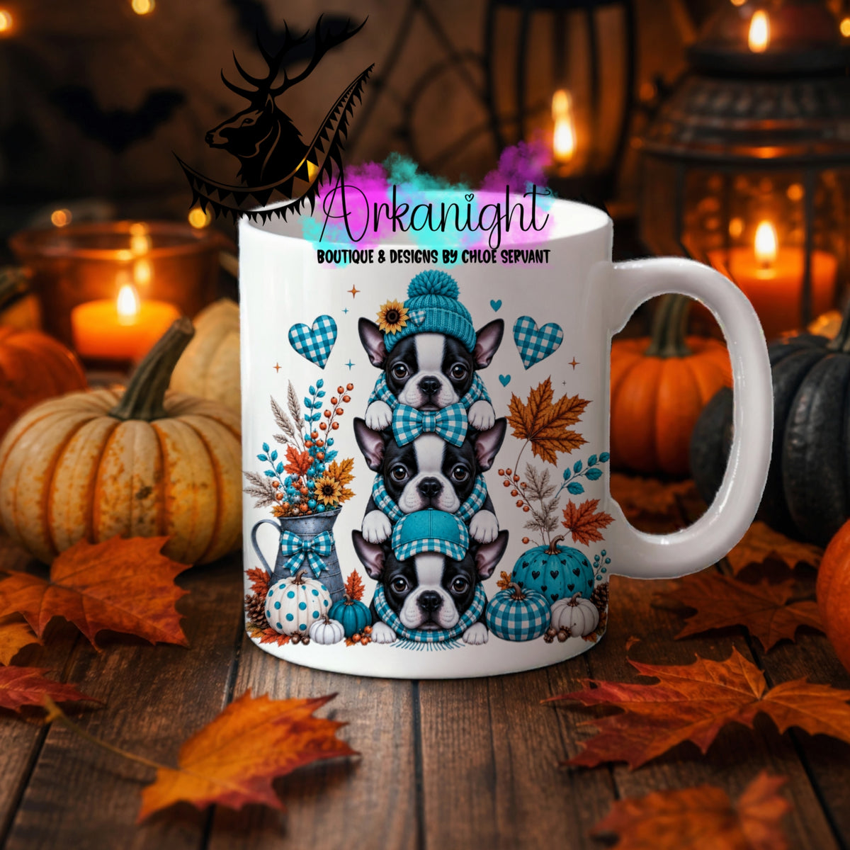 Tasse en céramique sur commande - Collection Automne 2026 ♡ Trio ♡ Boston Terriers