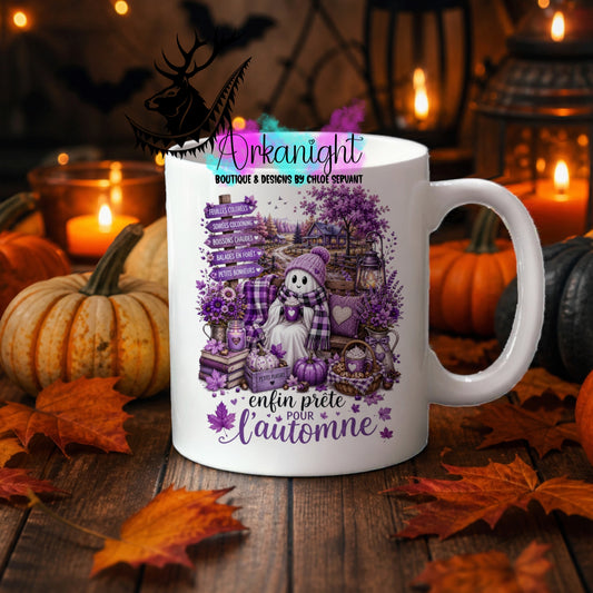 Numérique - Tasse en céramique - Collection Automne 2026 ♡ Fantôme ♡ Mauve