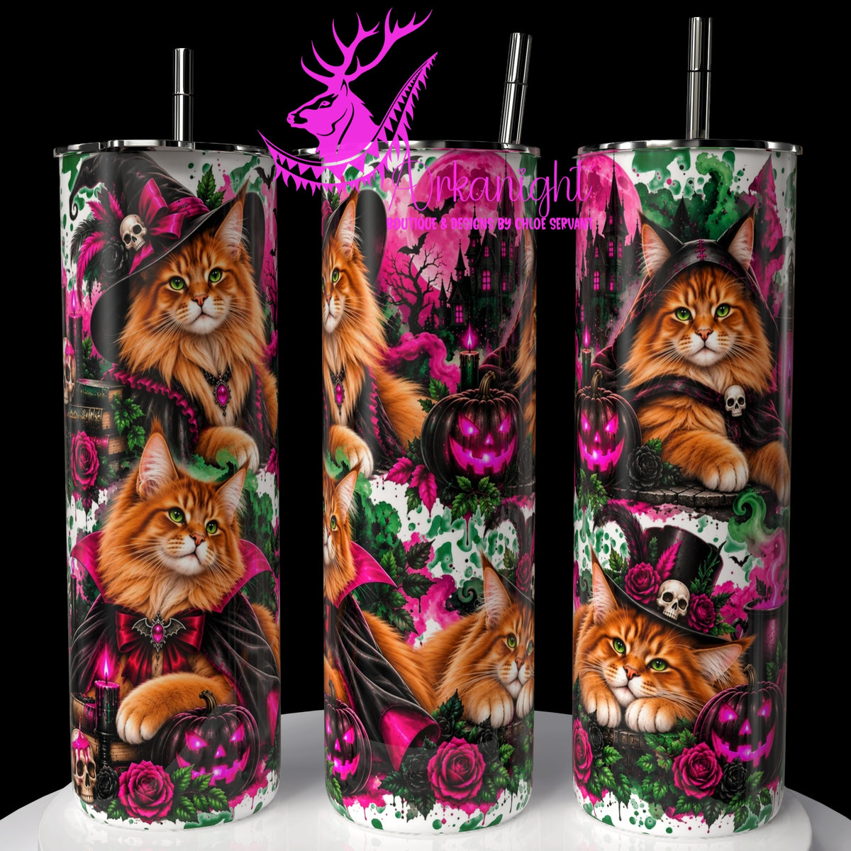 Gourde sur commande ♡ Collection   Halloween 2026 ♡ Chats ♡ Maine coon Roux