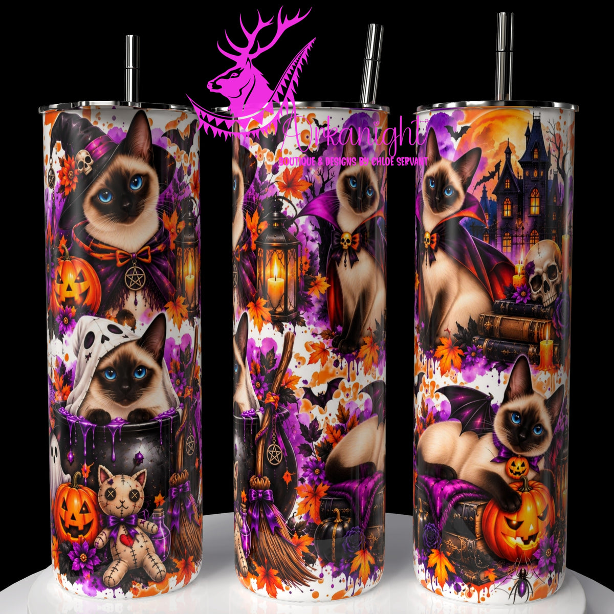 Gourde sur commande ♡ Collection   Halloween 2026 ♡ Chats ♡ Siamois