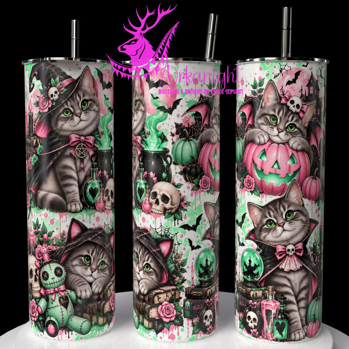 Gourde sur commande ♡ Collection   Halloween 2026 ♡ Chats ♡ Tabbie Gris