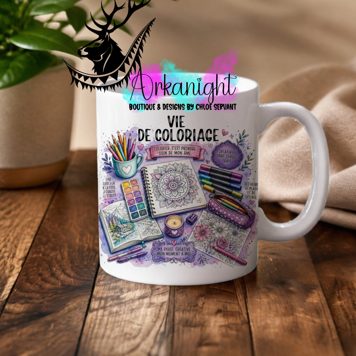 Tasse en céramique sur commande - Collection Occupation & Passion ♡ Coloriage