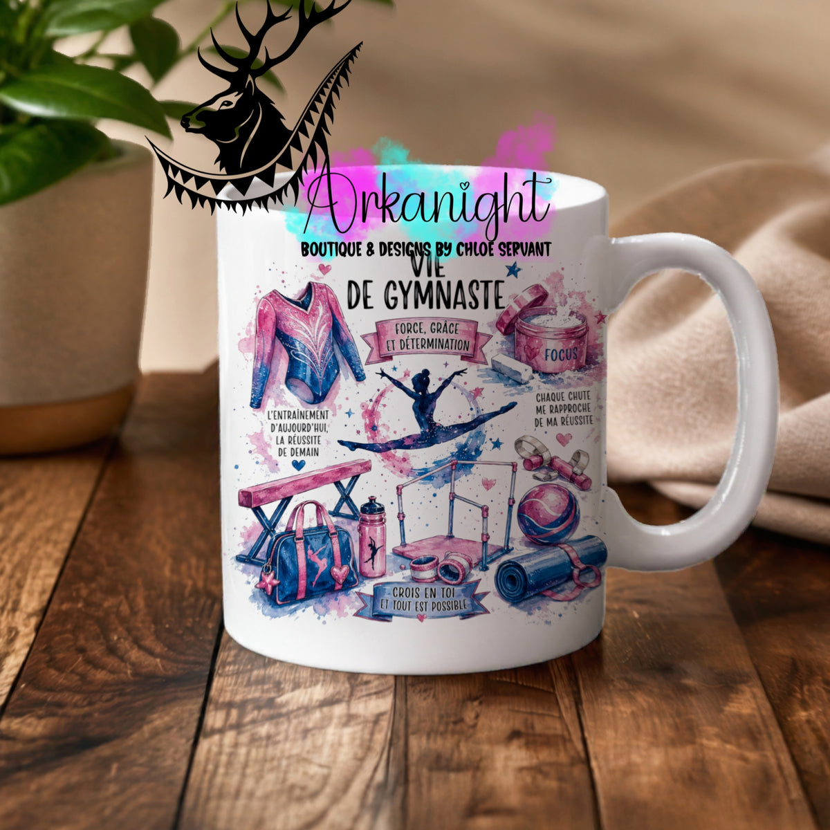 Tasse en céramique sur commande - Collection Occupation & Passion ♡ Gymnaste