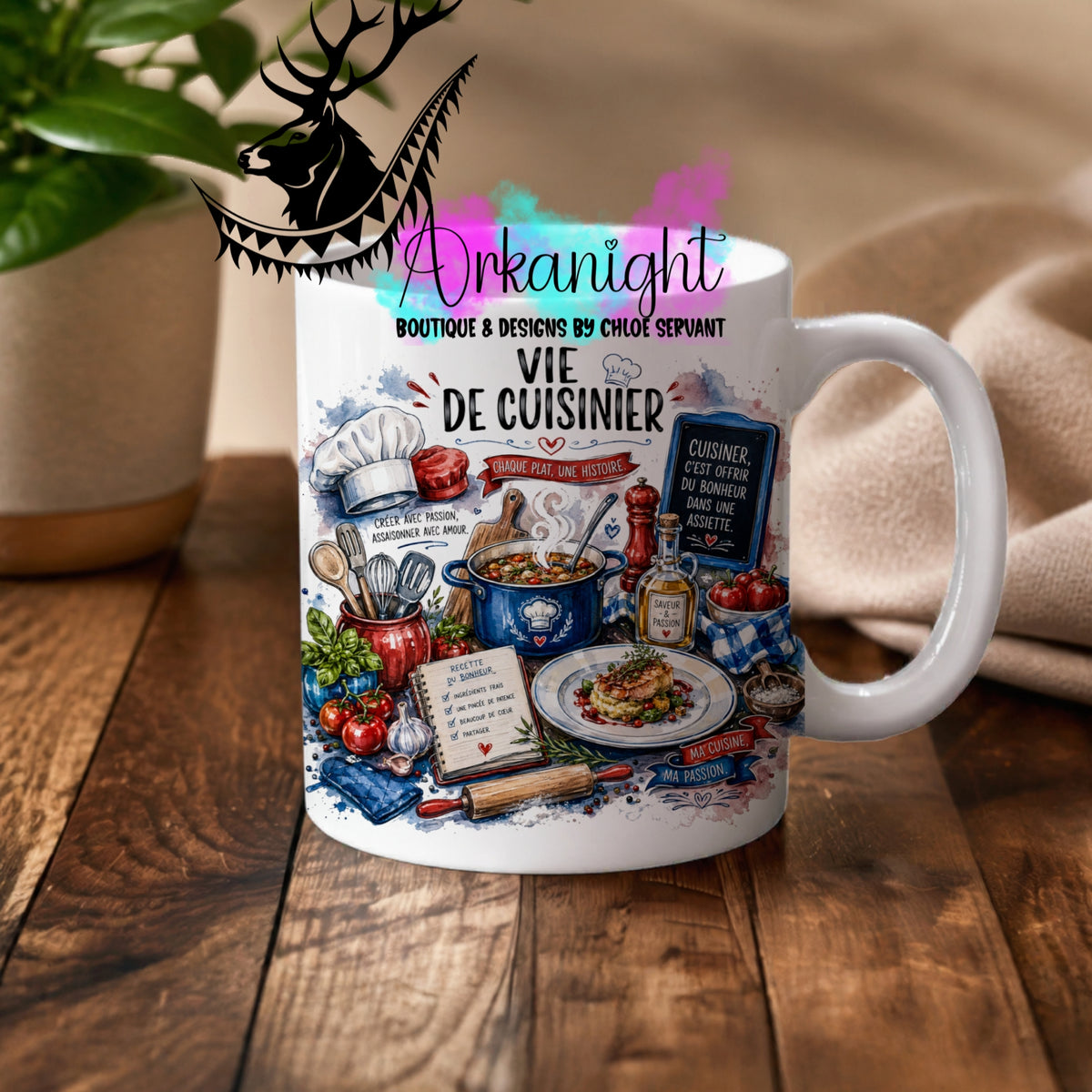 Tasse en céramique sur commande - Collection Occupation & Passion ♡ Cuisinier