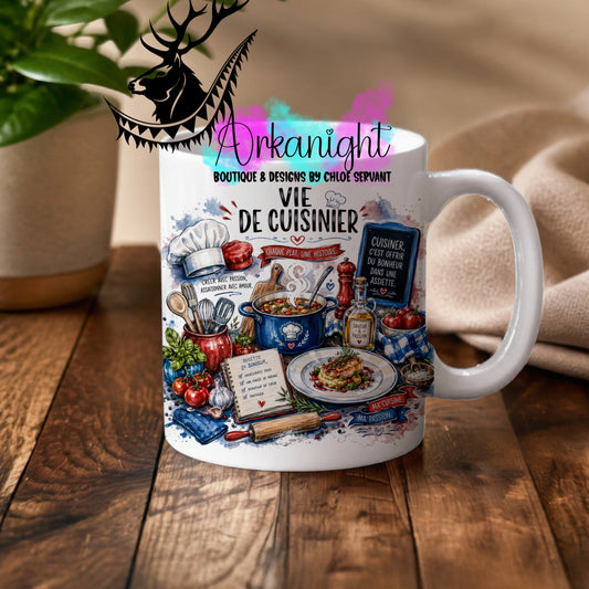 Numérique - Tasse en céramique - Collection Occupations & passions ♡ Vie de Cuisinier