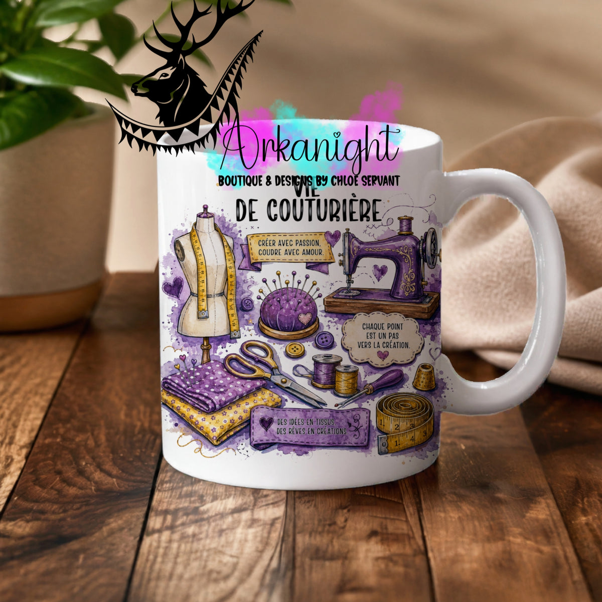 Tasse en céramique sur commande - Collection Occupation & Passion ♡ Couturière