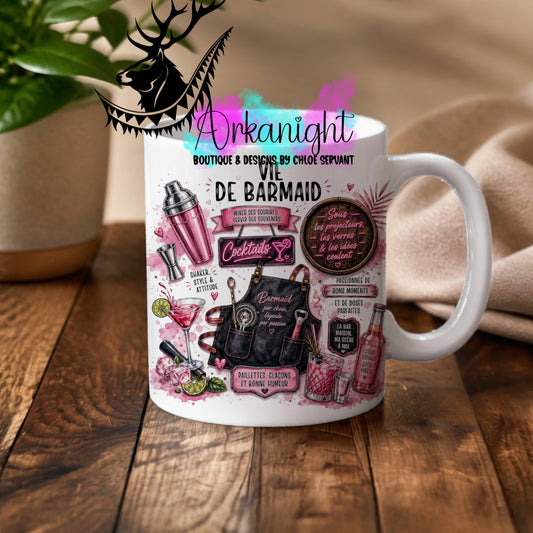 Numérique - Tasse en céramique - Collection Occupations & passions ♡ Vie de Barmaid