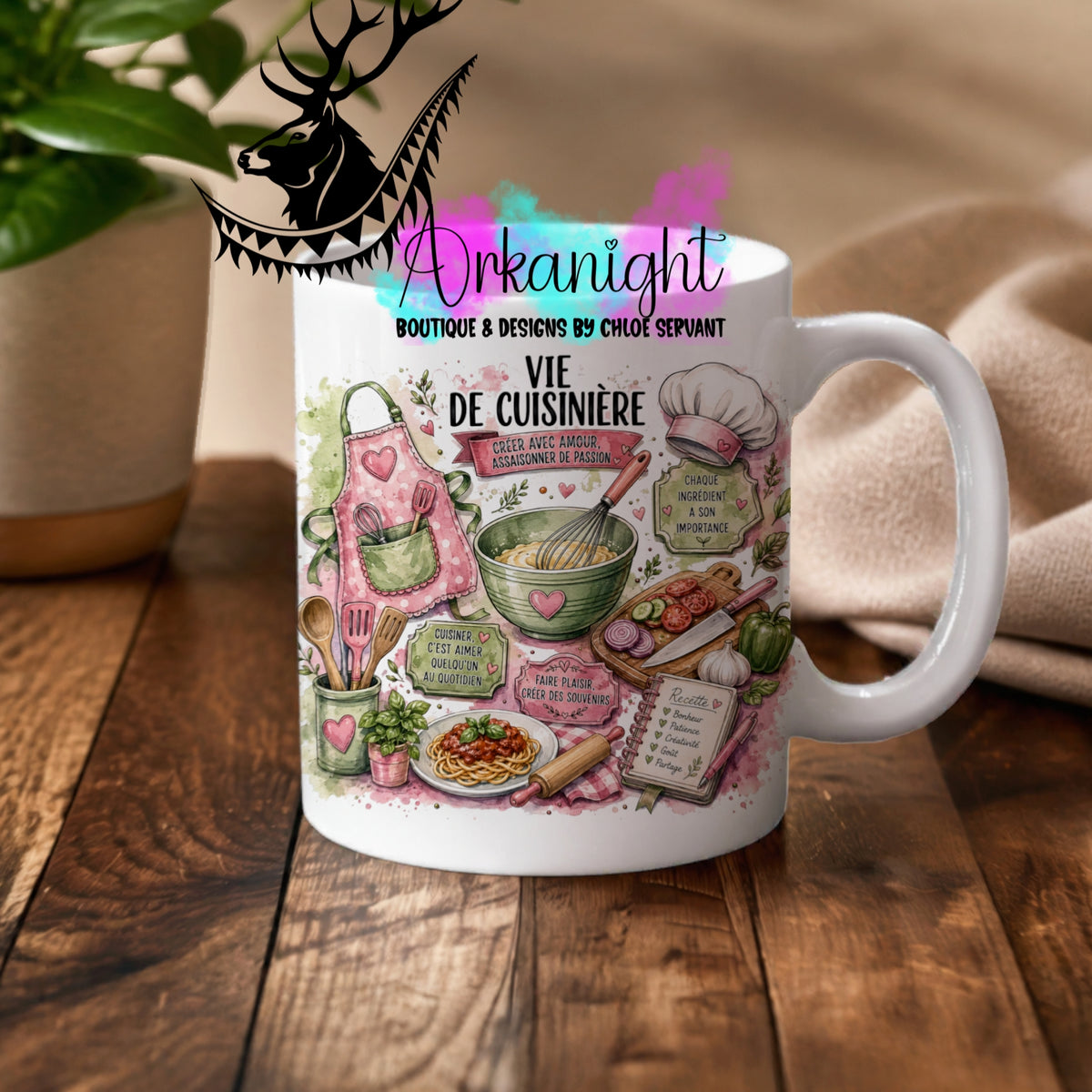 Numérique - Tasse en céramique - Collection Occupations & passions ♡ Vie de Cuisinière