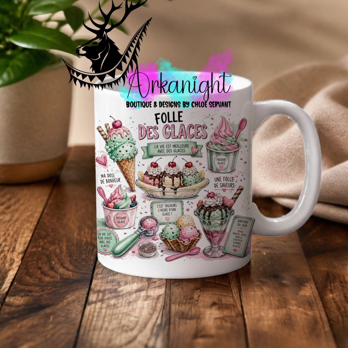 Numérique - Tasse en céramique - Collection Occupations & passions ♡ Folle des glaces