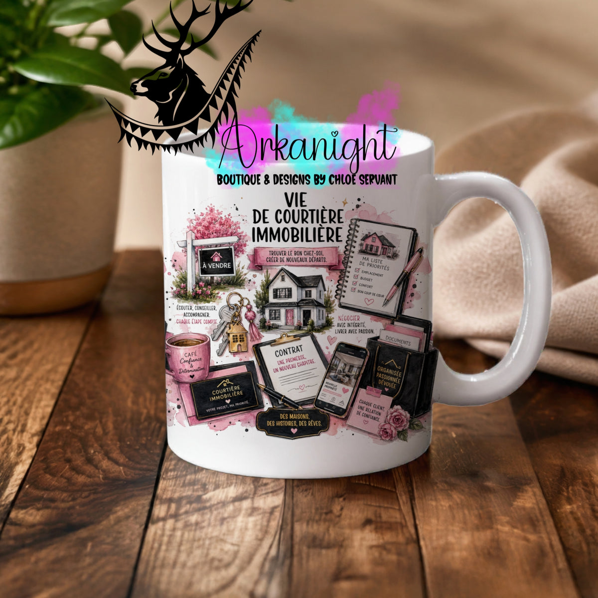 Tasse en céramique sur commande - Collection Occupation & Passion ♡ Courtière