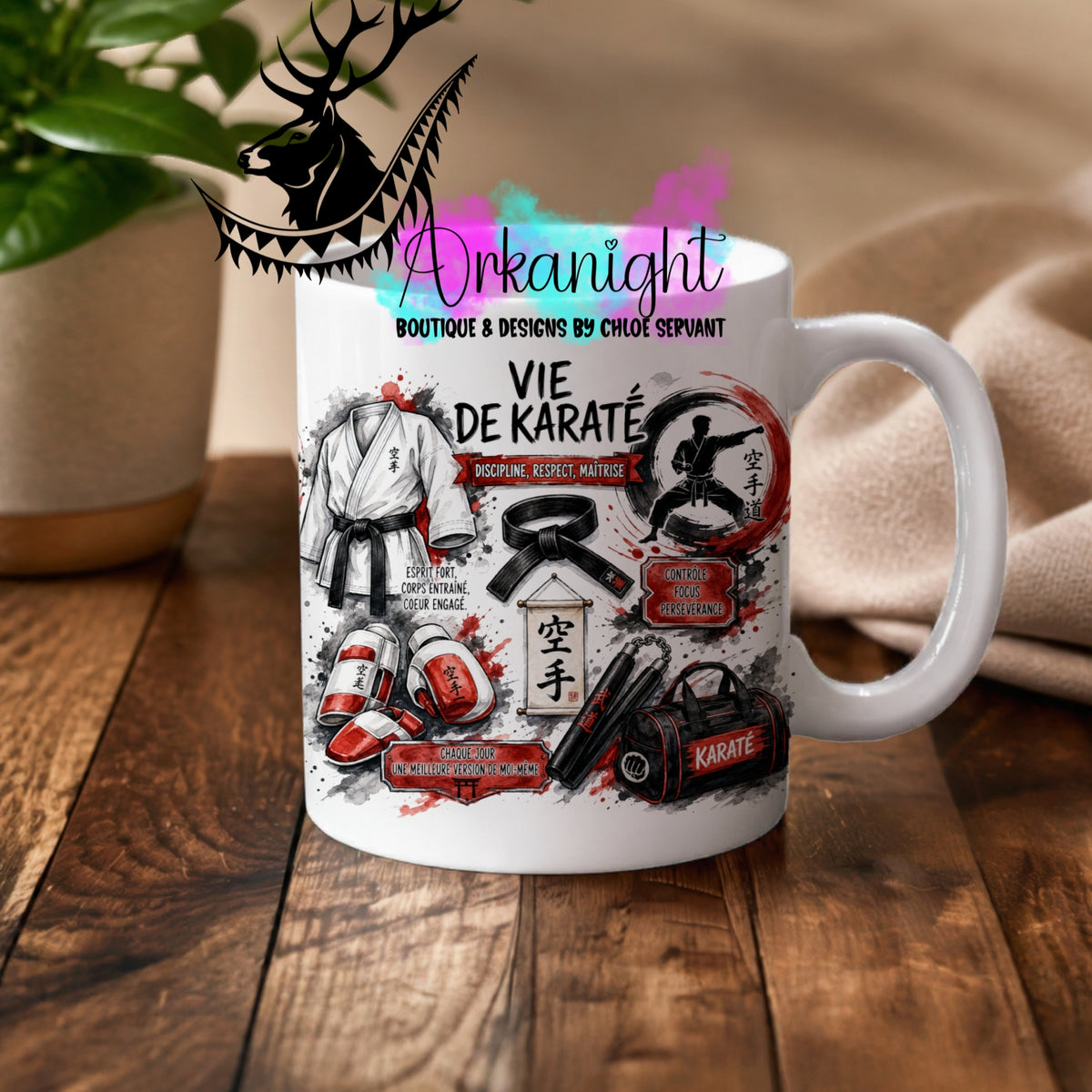 Tasse en céramique sur commande - Collection Occupation & Passion ♡ Karaté