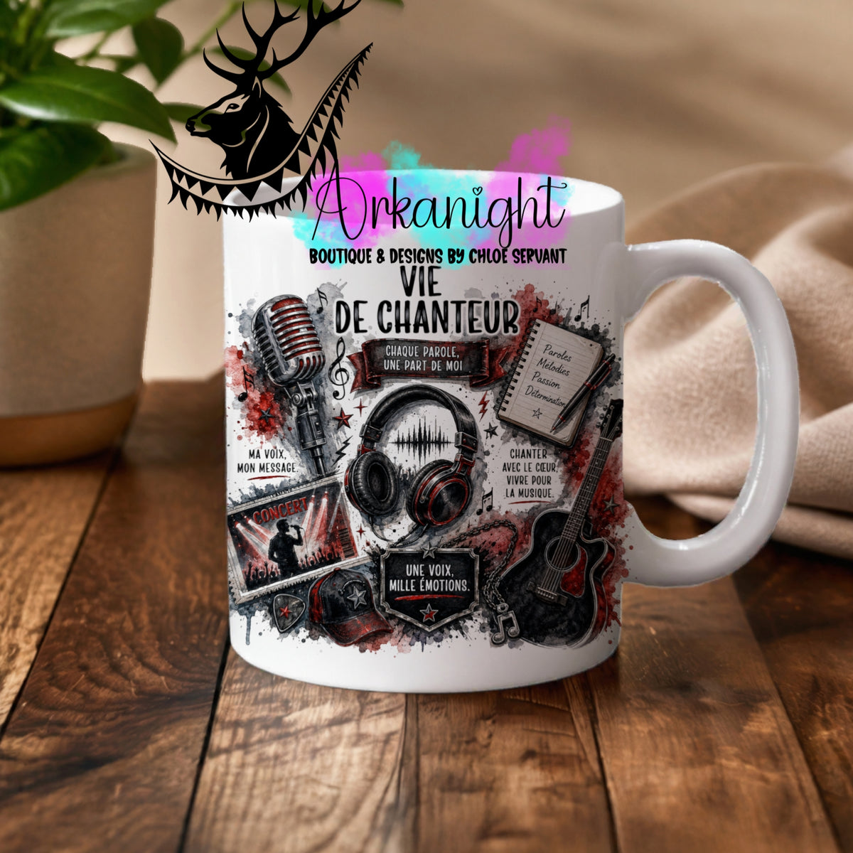 Tasse en céramique sur commande - Collection Occupation & Passion ♡ Chanteur
