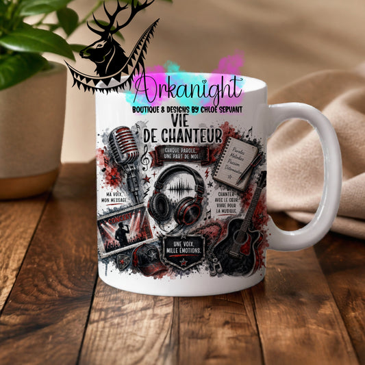 Numérique - Tasse en céramique - Collection Occupations & passions ♡ Vie de Chanteur