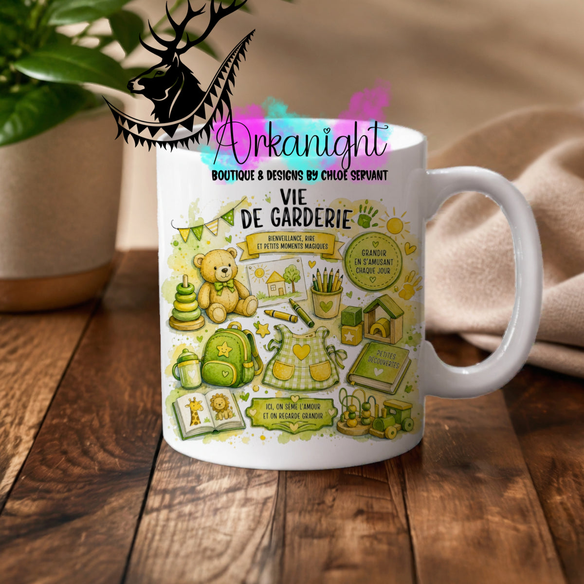Tasse en céramique sur commande - Collection Occupation & Passion ♡ Vie de Garderie