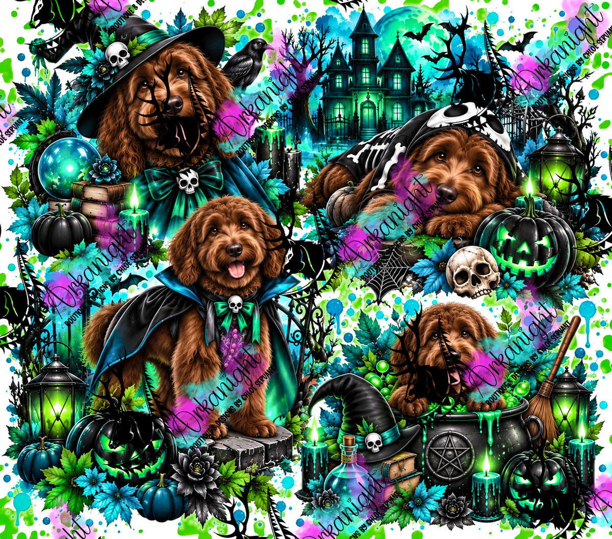 Numérique ♡Collection Halloween 2026 ♡ Chiens ♡ Golden Doodle