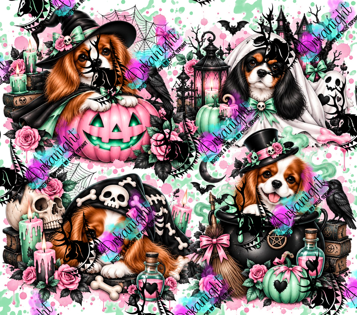 Numérique ♡Collection Halloween 2026 ♡ Chiens ♡ Cavaliers King Charles