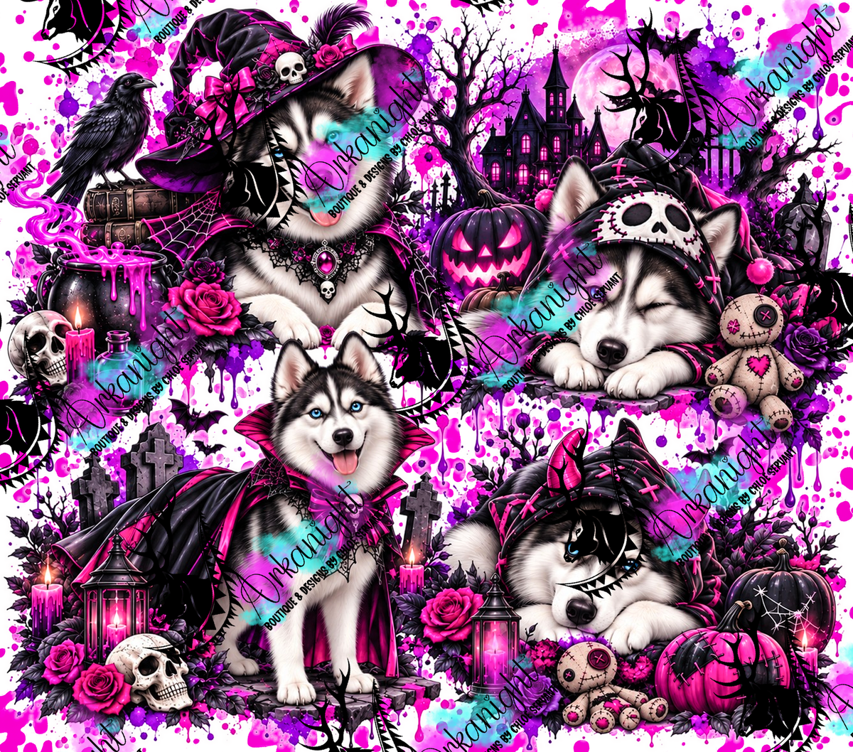 Numérique ♡Collection Halloween 2026 ♡ Chiens ♡ Husky Noir
