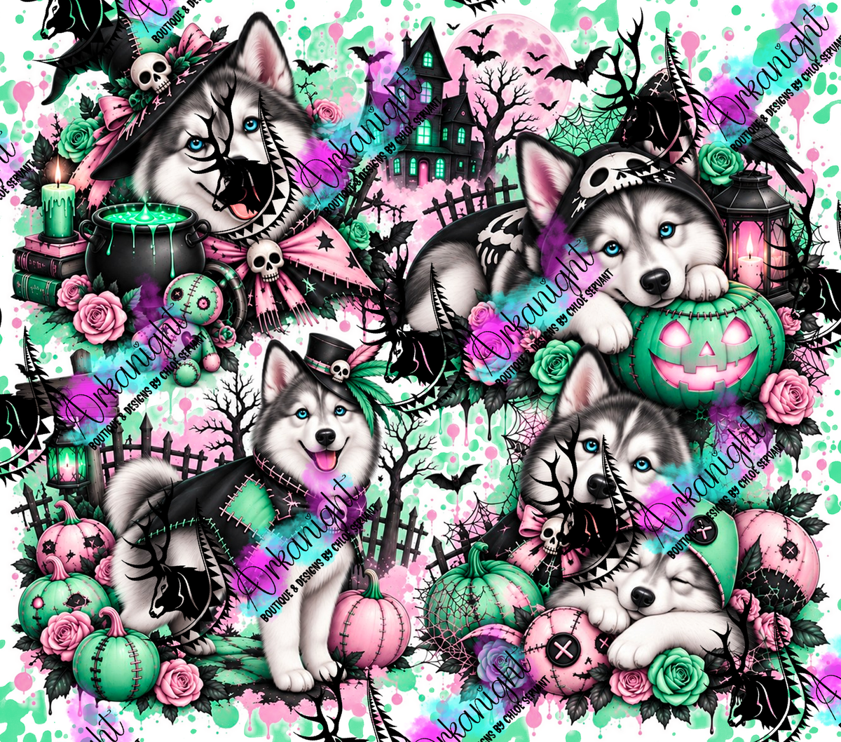 Numérique ♡Collection Halloween 2026 ♡ Chiens ♡ Husky Gris