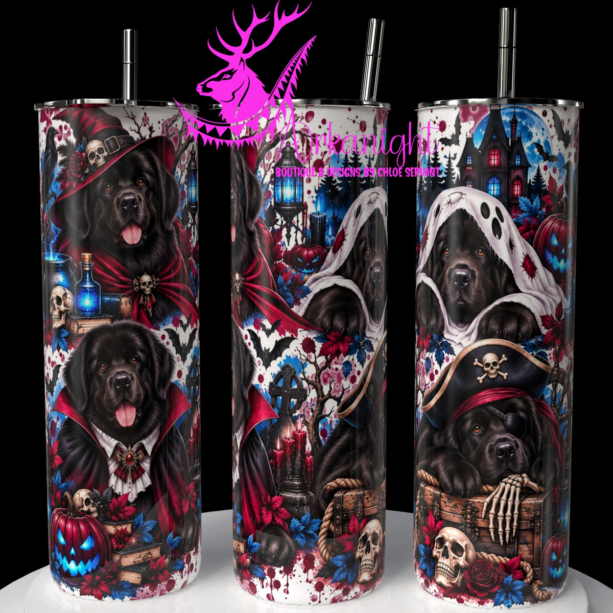 Gourde sur commande ♡ Collection   Halloween 2026 ♡ Chiens ♡ Terre-Neuve